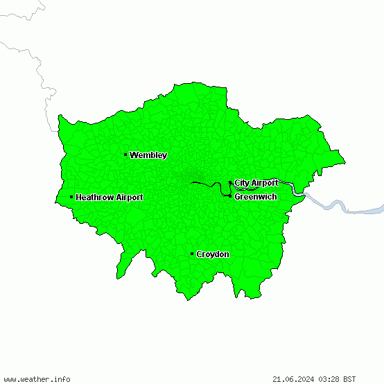 London - Warnungen vor Gewitter