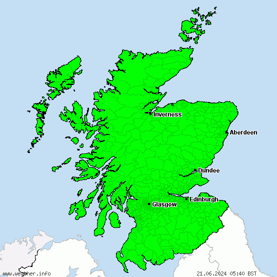 Schottland - Warnungen vor Starkregen