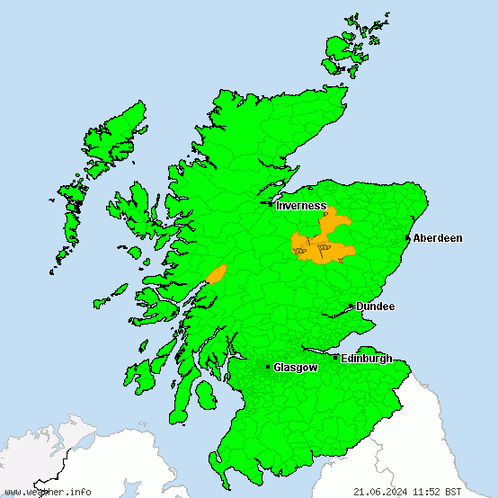 Schottland - Warnungen vor Sturm/Orkan