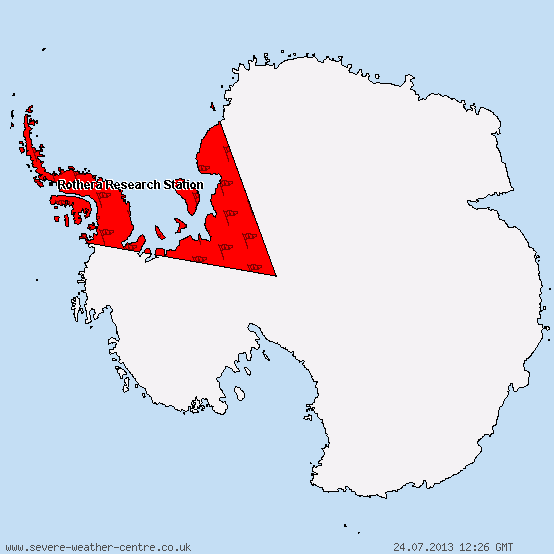 Antarktis - Warnungen vor Sturm/Orkan