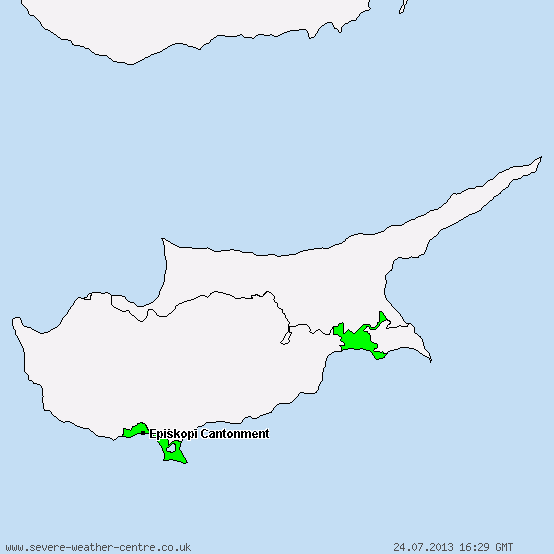 Akrotiri und Dhekelia - Warnungen vor Sturm/Orkan