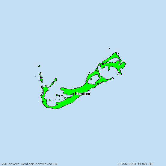 Bermuda Islands - Warnings for heavy rain