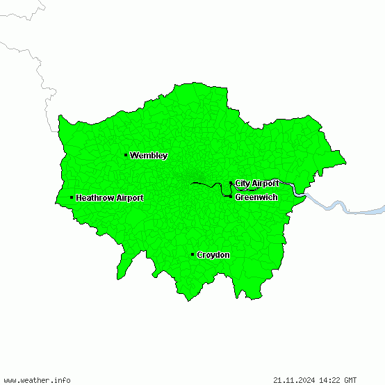 London - Warnings for thunderstorms