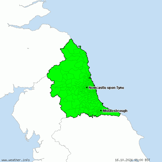 North East England - Warnings for heavy snow