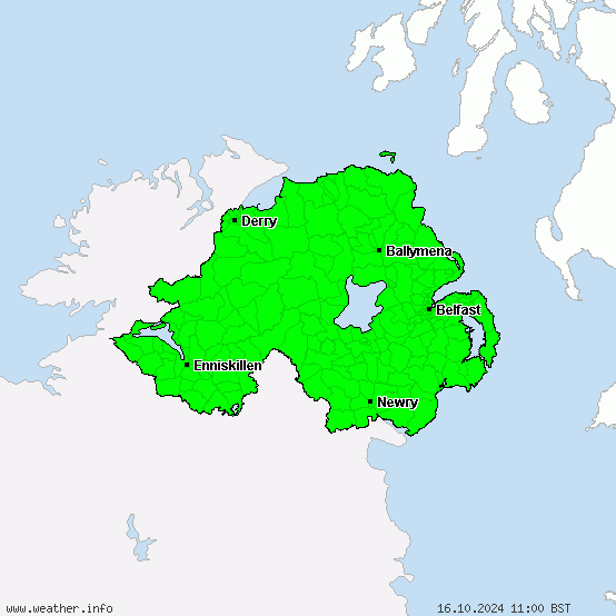 Northern Ireland - Warnings for heavy snow