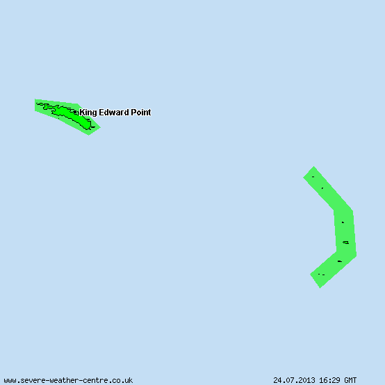 South Georgia and the South Sandwich Isles - Warnings for freezing rain