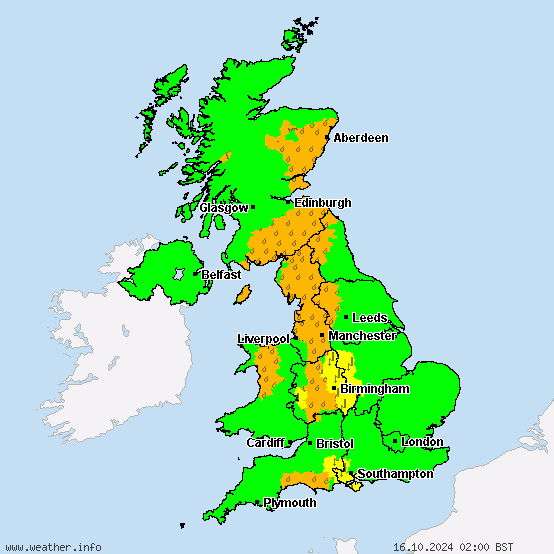 United Kingdom - All warnings